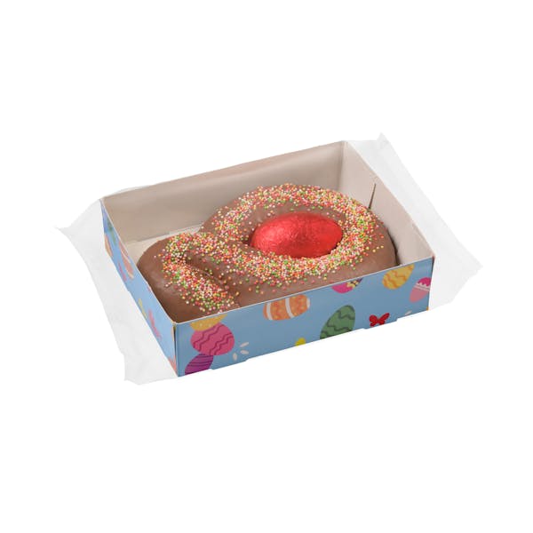 Imagen de Mona de Pascua bañada de chocolate con huevo sorpresa