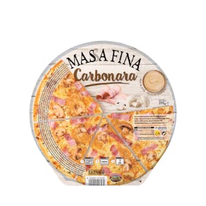 Pizza masa fina carbonara Hacendado ultracongelada