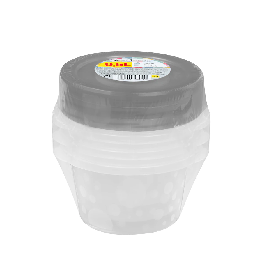 Recipiente de plástico redondo 0,5L Bosque Verde – Mercadona – صورة المنتج