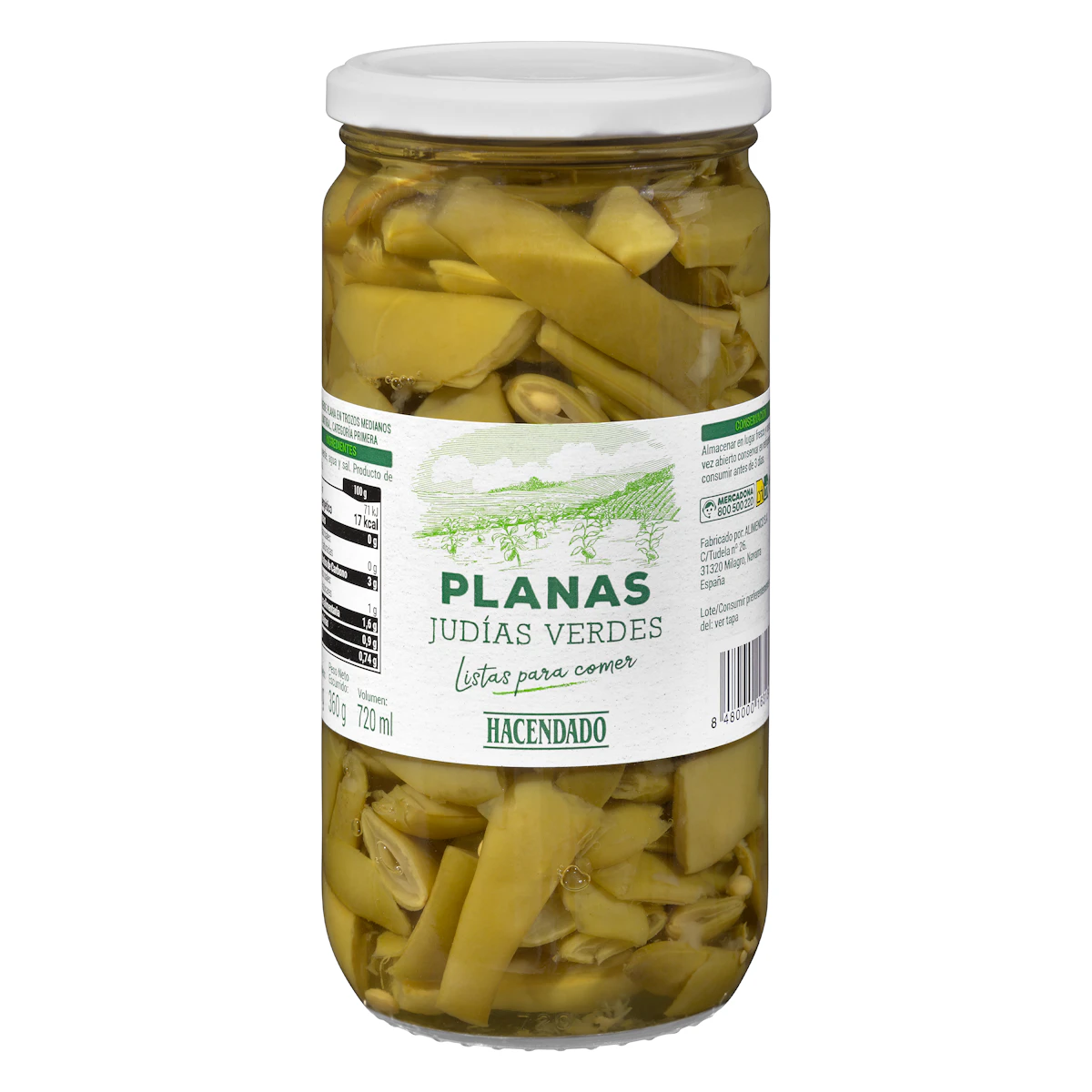 Judías verdes planas Hacendado – Mercadona – صورة إعلانية للمنتج
