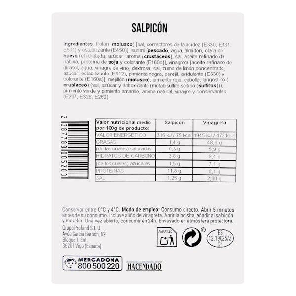 Salpicón de marisco Hacendado