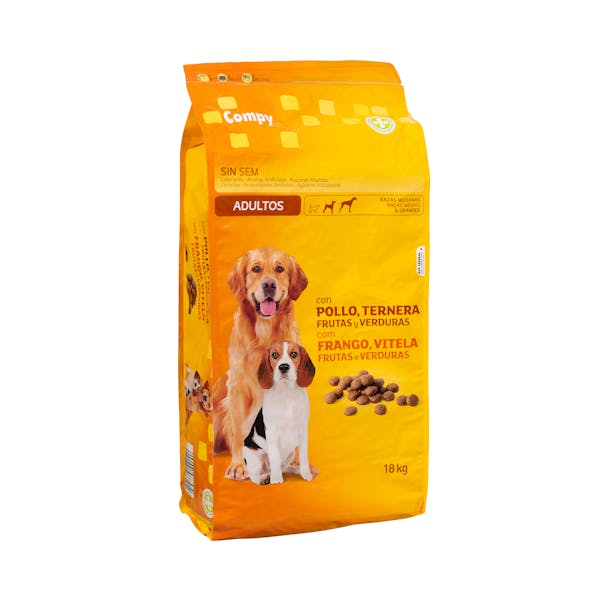 Imagen de Comida perro adulto Compy con pollo, ternera, frutas y verduras