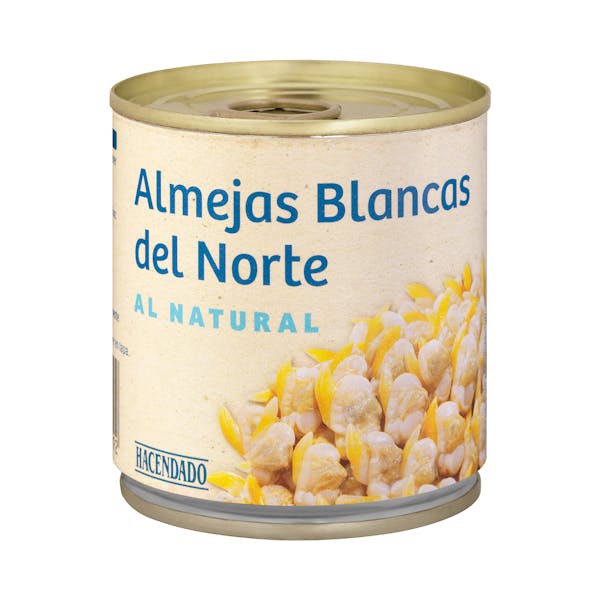 Almejas blancas del norte al natural Hacendado