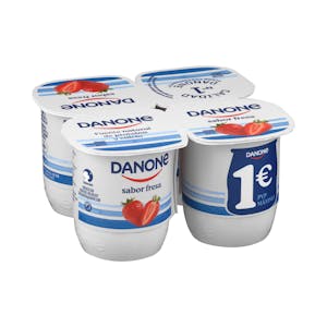 Strawberry flavour yoghurt Danone