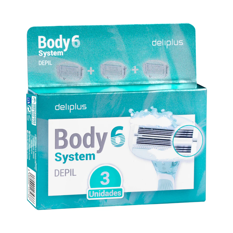 Recambios maquinilla depilación Deliplus Body System 6 hojas – Mercadona – صورة المنتج