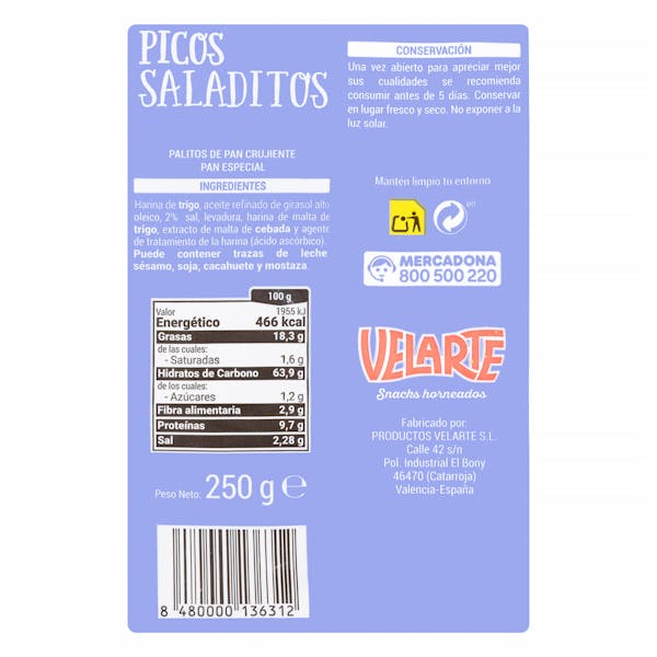 Picos saladitos Hacendado