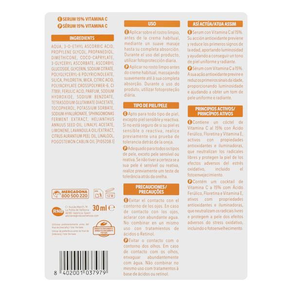 Etiqueta / ingredientes