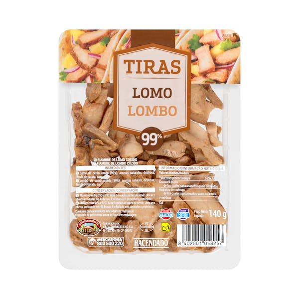 Tiras de lomo 99% Hacendado asado