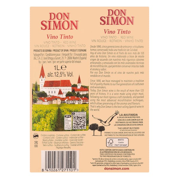 Vino tinto Don Simón
