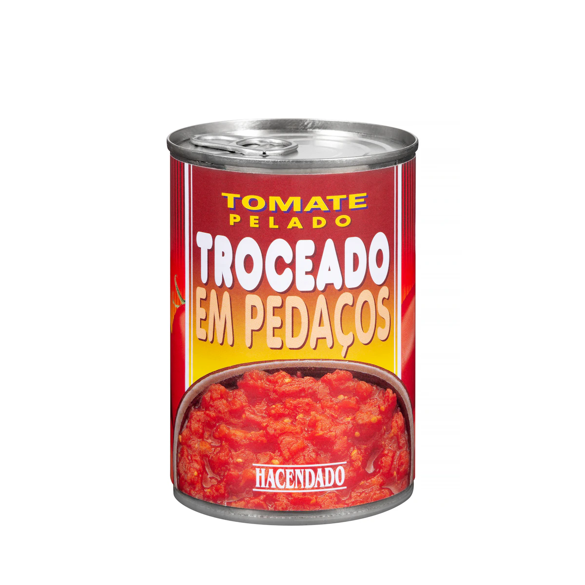 Tomate troceado pelado Hacendado – Mercadona – صورة إعلانية للمنتج