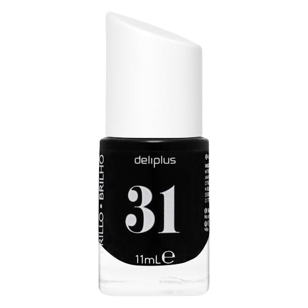 Laca de uñas alto brillo Deliplus 31 negro místico