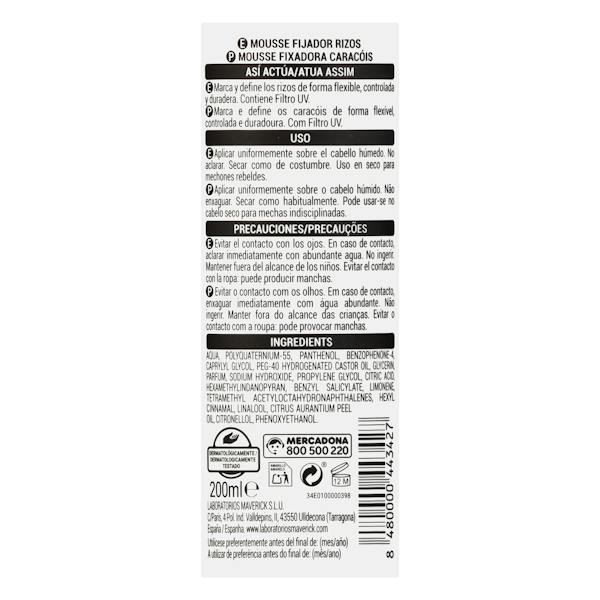 Etiqueta / ingredientes