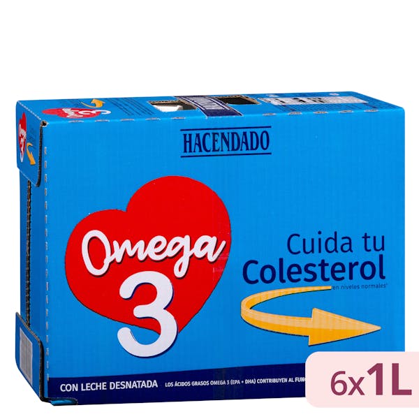 Bebida láctea desnatada omega 3 Hacendado