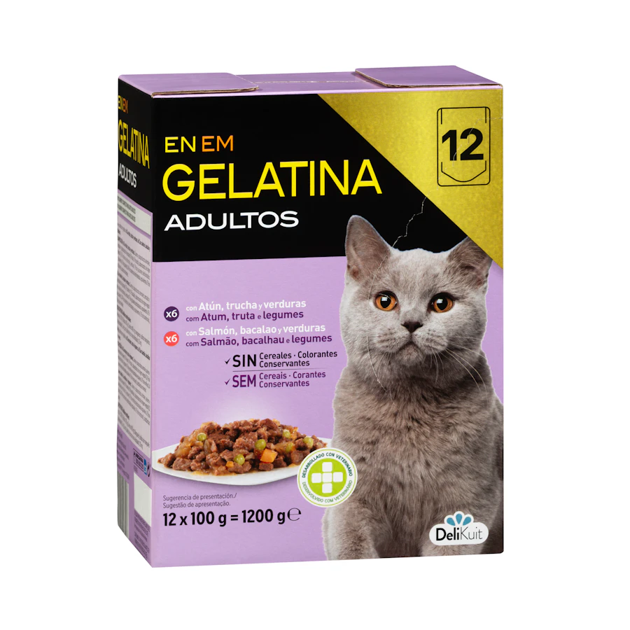 Bocaditos en gelatina gato adulto Delikuit – Mercadona – صورة المنتج