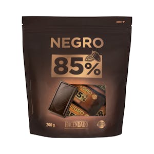 Porciones de Chocolate negro 85% cacao extrafino Hacendado