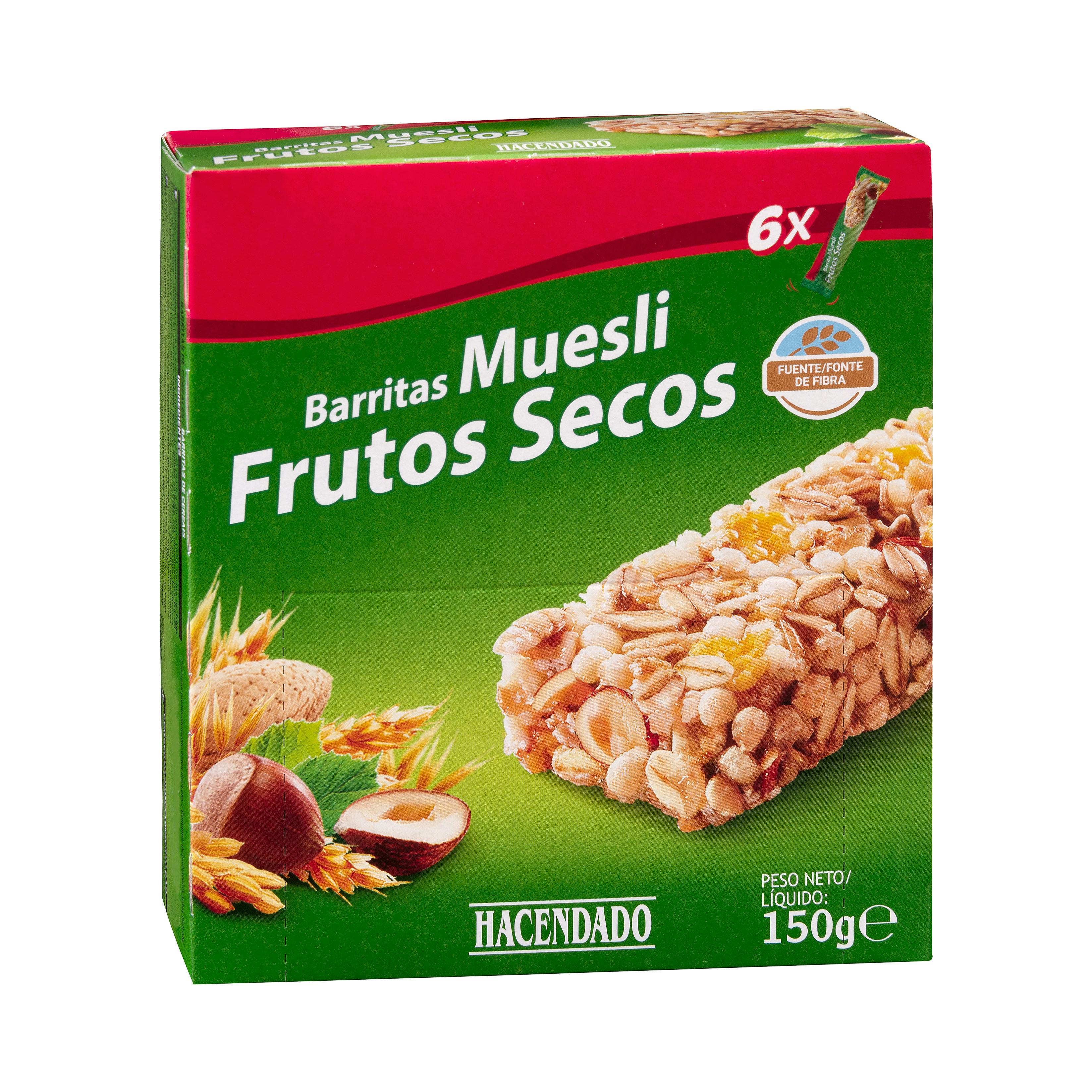 Barritas De Cereales Muesli Hacendado Frutos Secos | Mercadona Compra ...