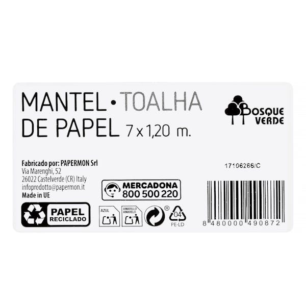 Mantel de papel blanco Bosque Verde