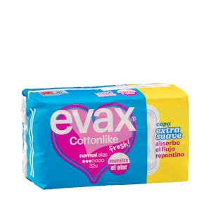 Imagen de Compresa con alas normal Evax cotton like fresh
