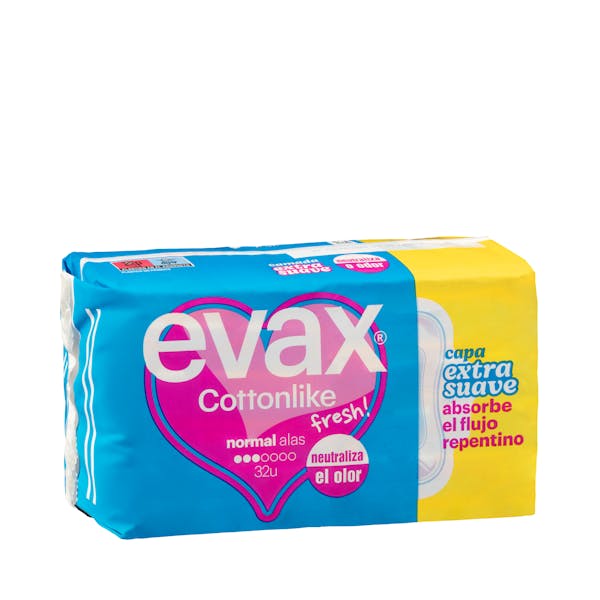 Compresa con alas normal Evax cotton like fresh