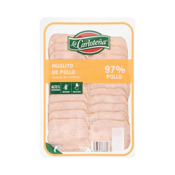 Muslito de pollo 97% La Carloteña asado al horno lonchas