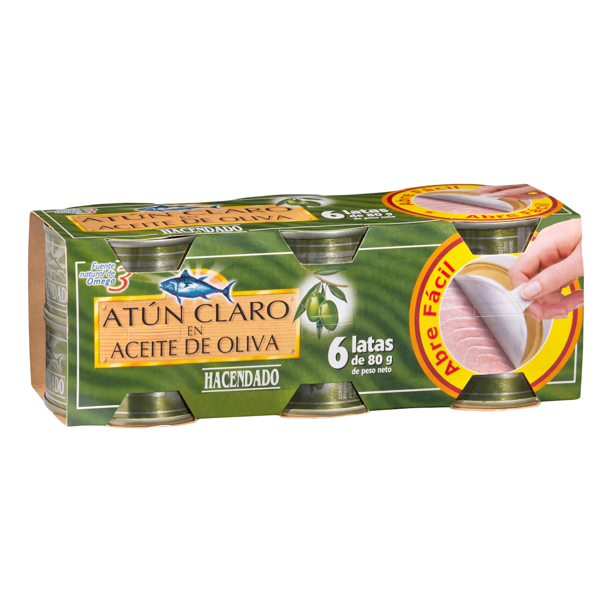 Atún claro en aceite de oliva Hacendado – Mercadona – صورة إعلانية للمنتج
