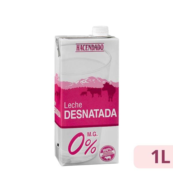 precios Leche Desnatada Hacendado 1 L. en Mercadona