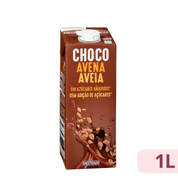 Bebida de avena con chocolate sin azúcares añadidos Hacendado