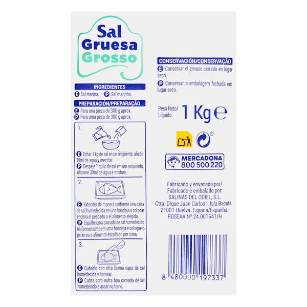 Sal gruesa Hacendado