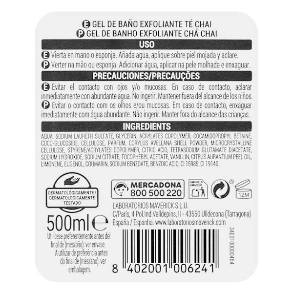 Etiqueta / ingredientes