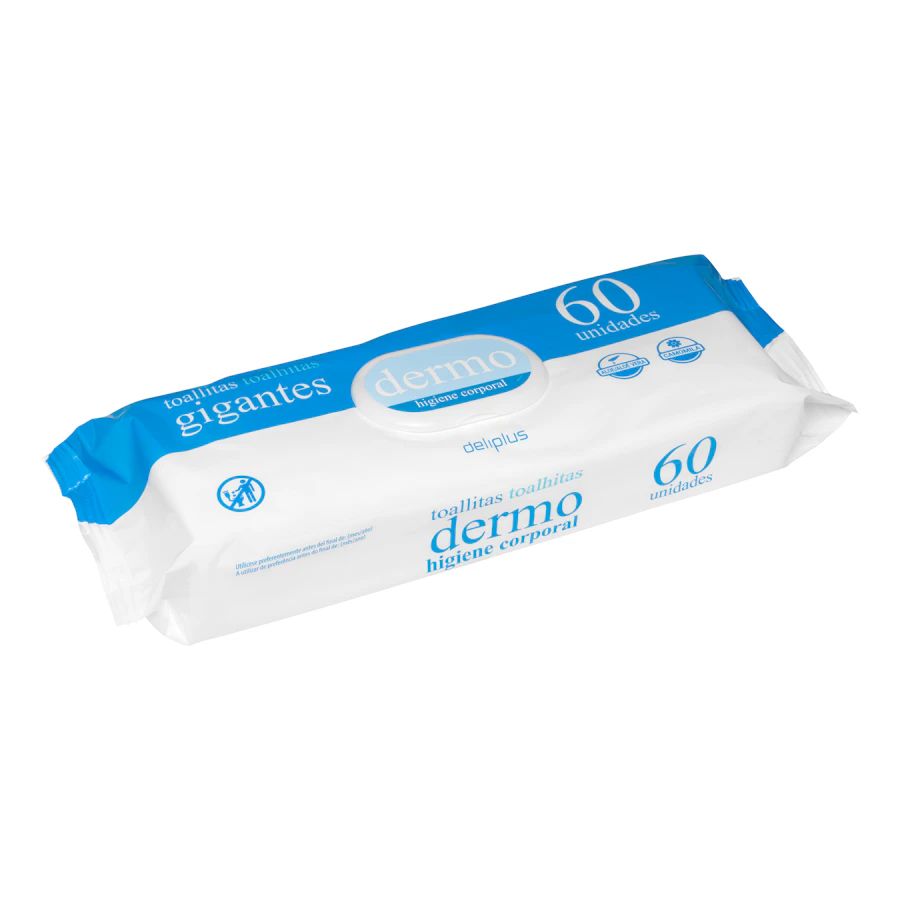 Toallitas Dermo higiene corporal Deliplus tamaño gigantes – Mercadona – صورة المنتج