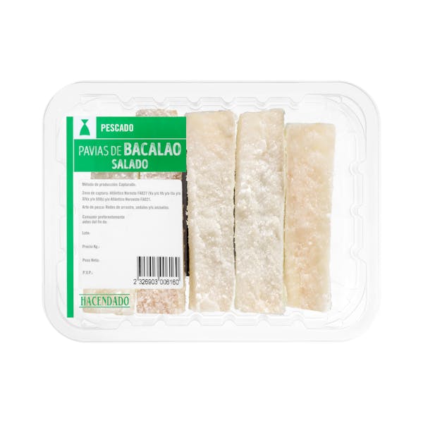 Pavías de bacalao salado Hacendado