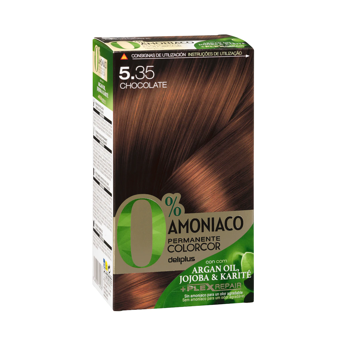 Coloración permanente 0% amoníaco 5.35 chocolate Colorcor – Mercadona – صورة إعلانية للمنتج