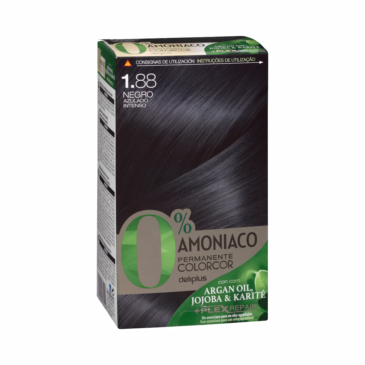 Coloración permanente 0% amoníaco 1.88 negro azulado intenso Colorcor – Mercadona – صورة إعلانية للمنتج