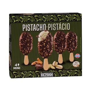 Mini pistachio-flavored plant-based ice cream made with cashews Hacendado