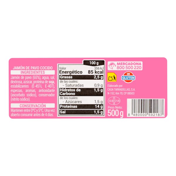 Jamón de pavo Hacendado