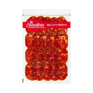 Chorizo de bellota ibérico cortado a máquina