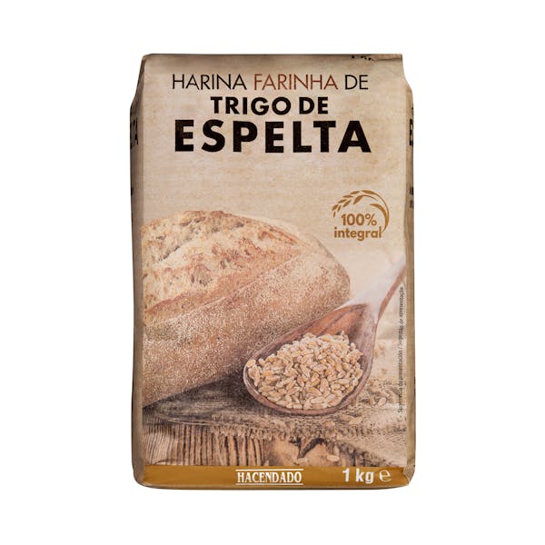 Harina de espelta Hacendado 100% integral