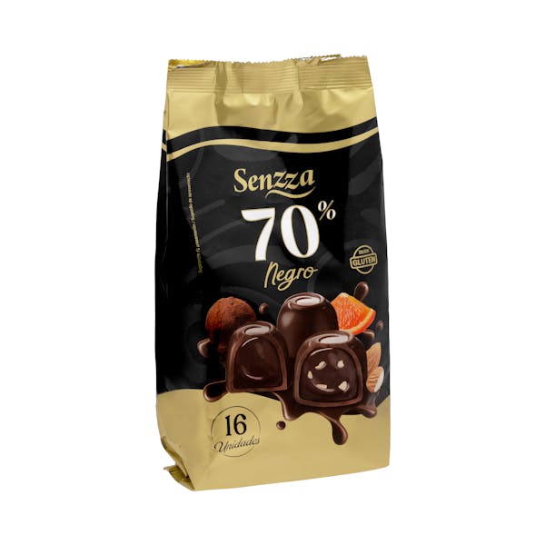 Surtido bombones Senzza de chocolate negro 70%