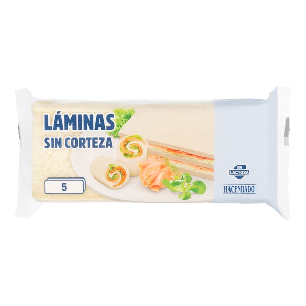 Láminas sin corteza de pan de molde blanco Hacendado