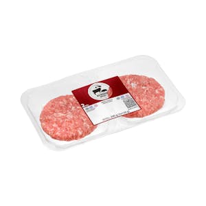 Burger de vacuno y cerdo con jamón y cebolla caramelizada